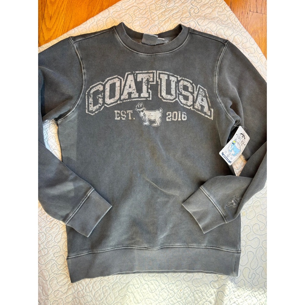 GOAT USA Crewneck‎ Gray Sweatshirt Women X Small